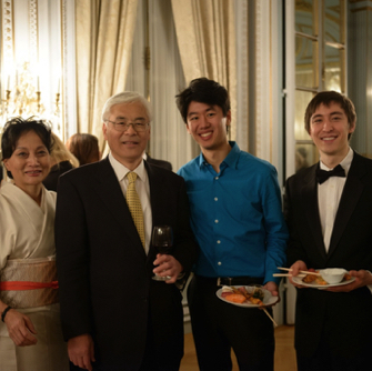 Ambassador and Mrs. Sumio Kusaka with Sean Kennard and Kensho Watanabe